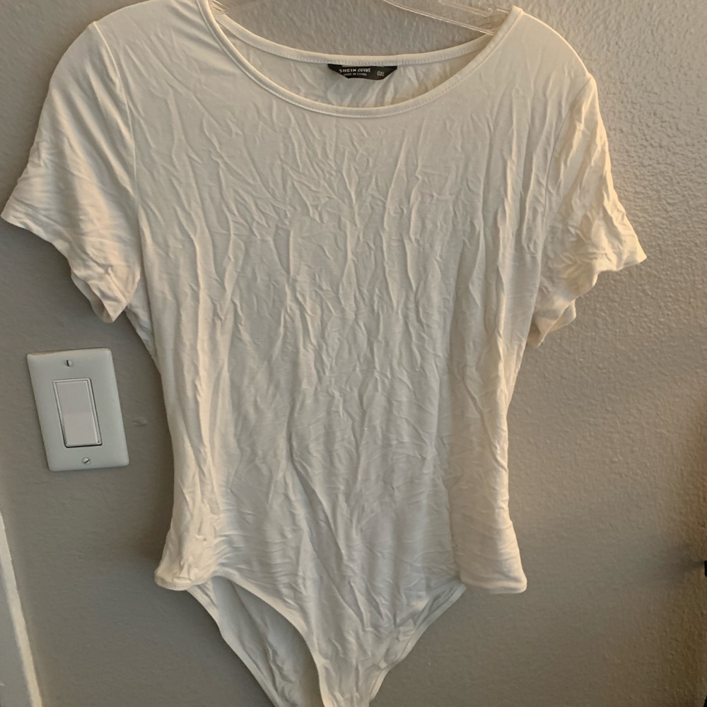 Shein white t shirt body suit